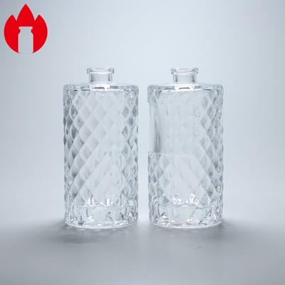 Flacone di vetro per profumo trasparente da 45 ml Glassa per stampa a caldo