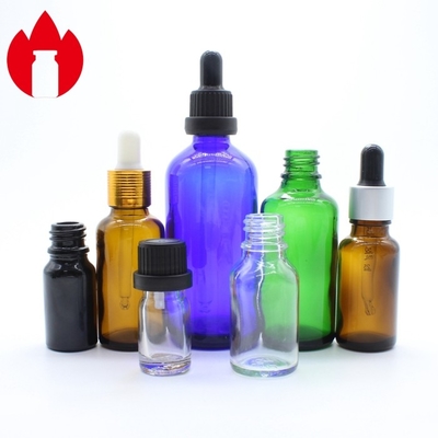 Bottiglia in vetro per olio essenziale cosmetico personalizzata da 5 ml a 100 ml con tappo per gocciolante