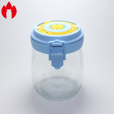 Bottone in vetro da 500 ml a 1000 ml con tappo di plastica