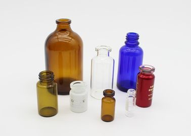 Piccola bottiglia di vetro farmaceutica o cosmetica