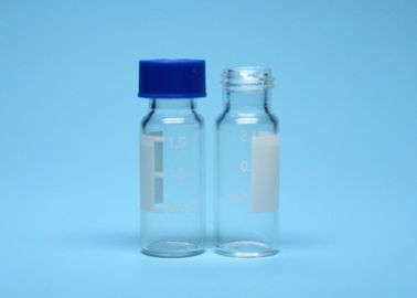 bottiglia di vetro con tappo a vite cromatografica trasparente 1.5ml con i cappucci di plastica