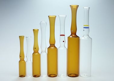 Le fiale di vetro farmaceutiche scrive, contenitore della fiala trasparente/colore di Brown
