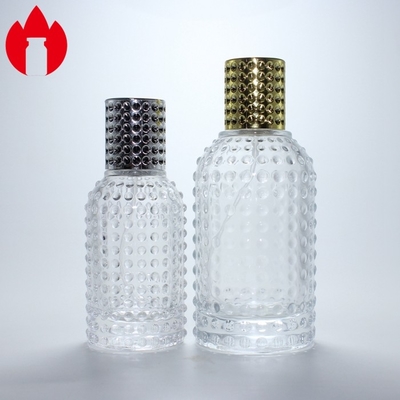 Bottiglia di vetro per profumi cosmetici personalizzata con pompa spray