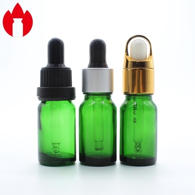 10 ml Bottiglia di olio essenziale verde in vetro con tappo di plastica