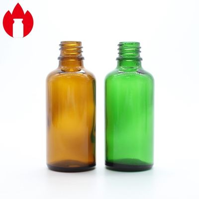 50ml Bottiglia di vetro ambrato trasparente blu verde per olio essenziale cosmetico
