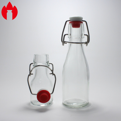 Flacone in vetro stampato trasparente personalizzato utilizzato per soda, succo, vino, birra, bevande