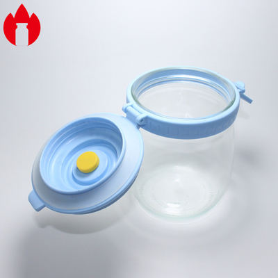 Bottone in vetro da 500 ml a 1000 ml con tappo di plastica