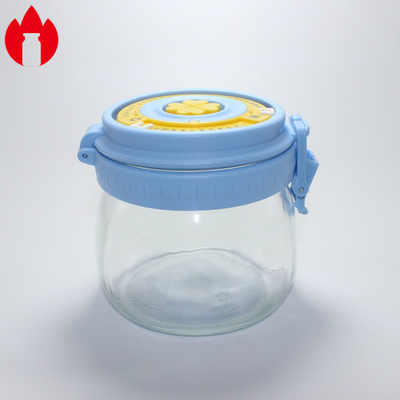 Bottone in vetro da 500 ml a 1000 ml con tappo di plastica