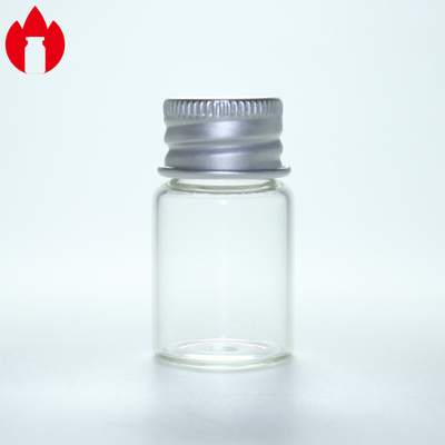 Flaconcino di vetro a bocca a vite trasparente da 5 ml con tappo in alluminio