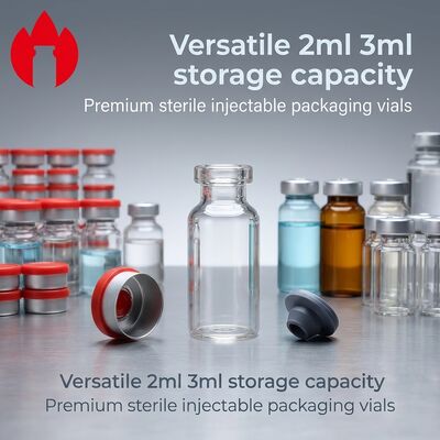 Flacone per bottiglia in vetro trasparente borosilicato tubolare da 3 ml