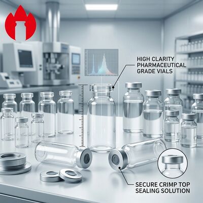 Flacone per bottiglia in vetro trasparente borosilicato tubolare da 3 ml