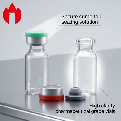 Flacone per bottiglia in vetro trasparente borosilicato tubolare da 3 ml
