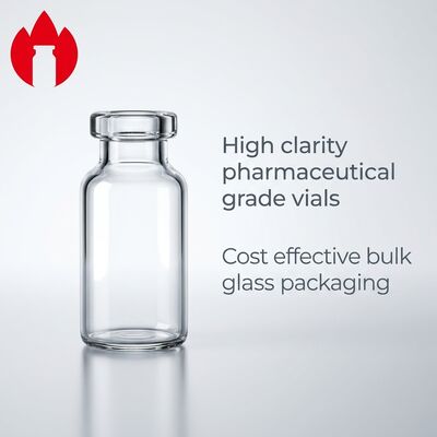 Flacone per bottiglia in vetro trasparente borosilicato tubolare da 3 ml