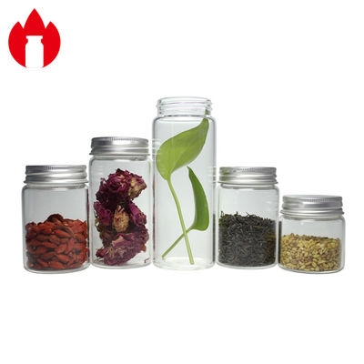 Vaso di vetro 50ml-200ml Bottella di vetro a bocca larga ad alto borosilicato personalizzata