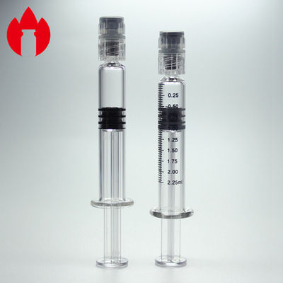 1 ml 2,25 ml 3 ml 5 ml Siringhe di vetro preriempite Color chiaro Per uso farmaceutico o cosmetico