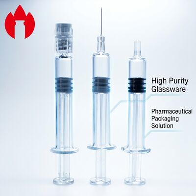 5.0 Seringhe di vetro borosilicato neutro preriempite di 2,25 ml di capacità