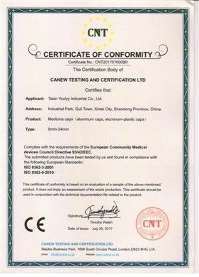 Porcellana Shandong Yihua Pharma Pack Co., Ltd. Certificazioni